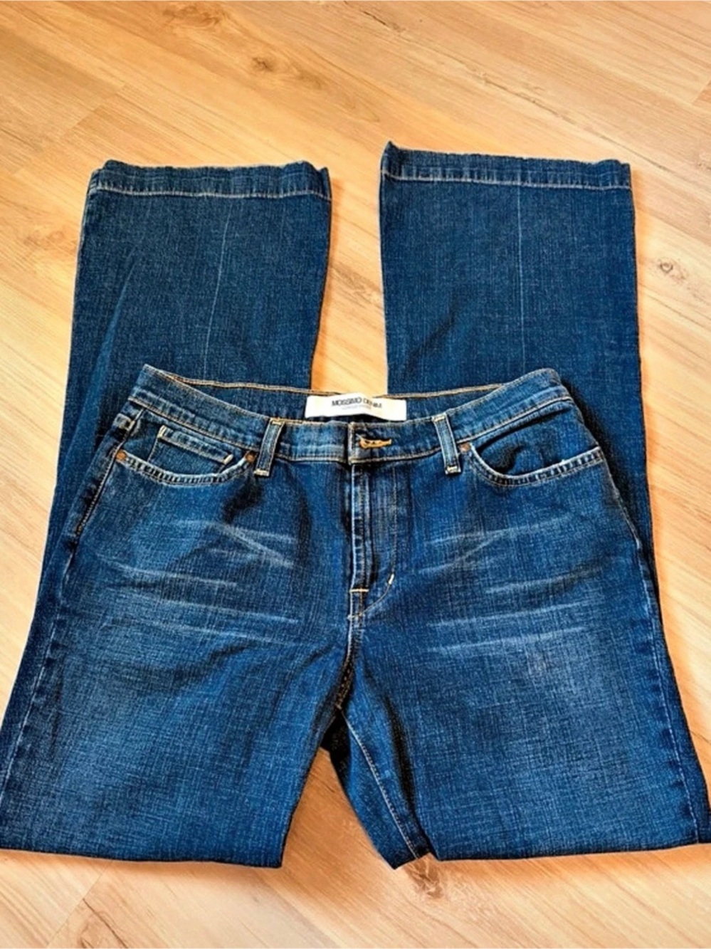 Mossimo Long & Slender Denim Jeans Boot Cut Blue Waist 10